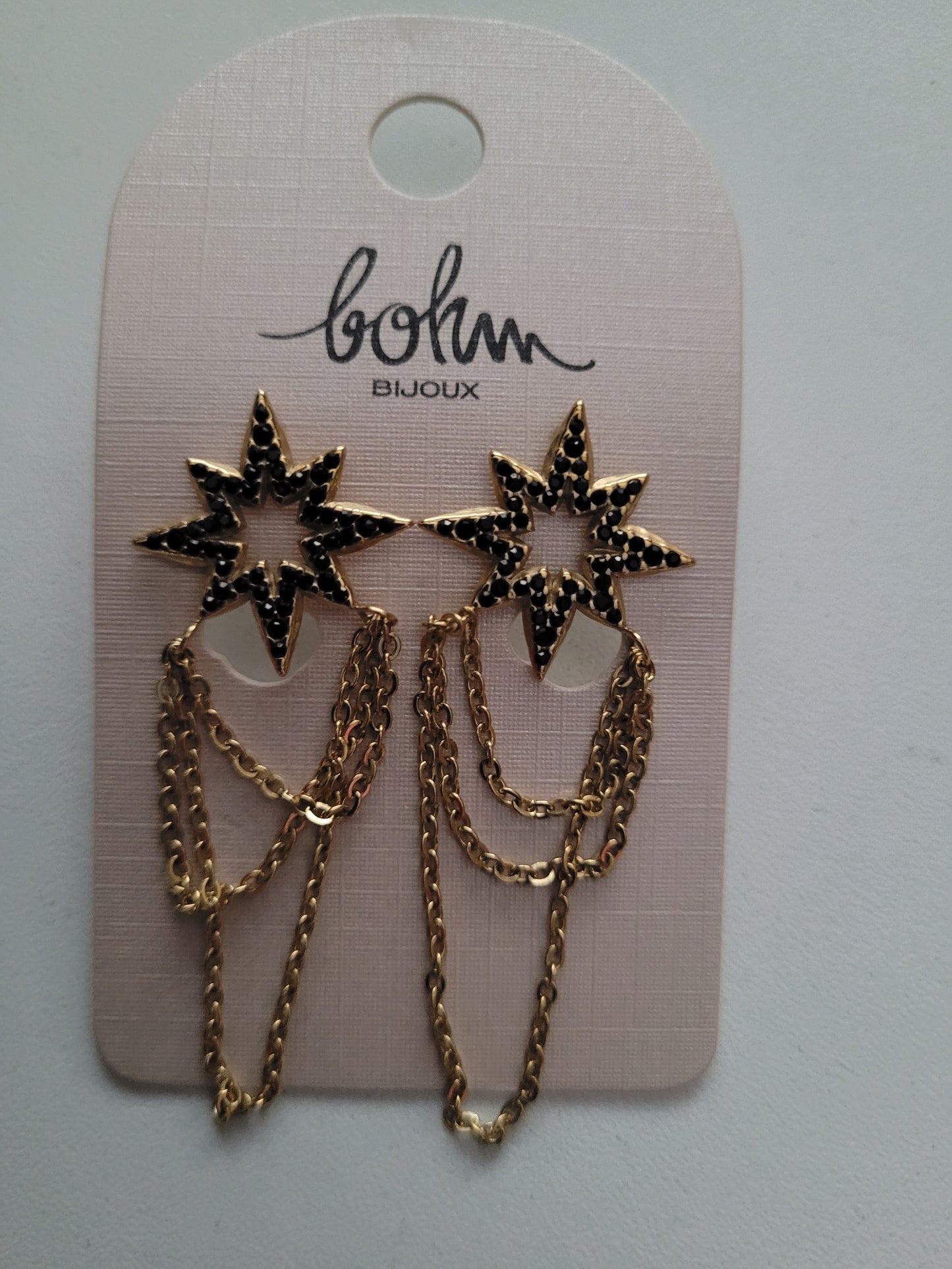 Boucles d'oreille pendantes étoiles