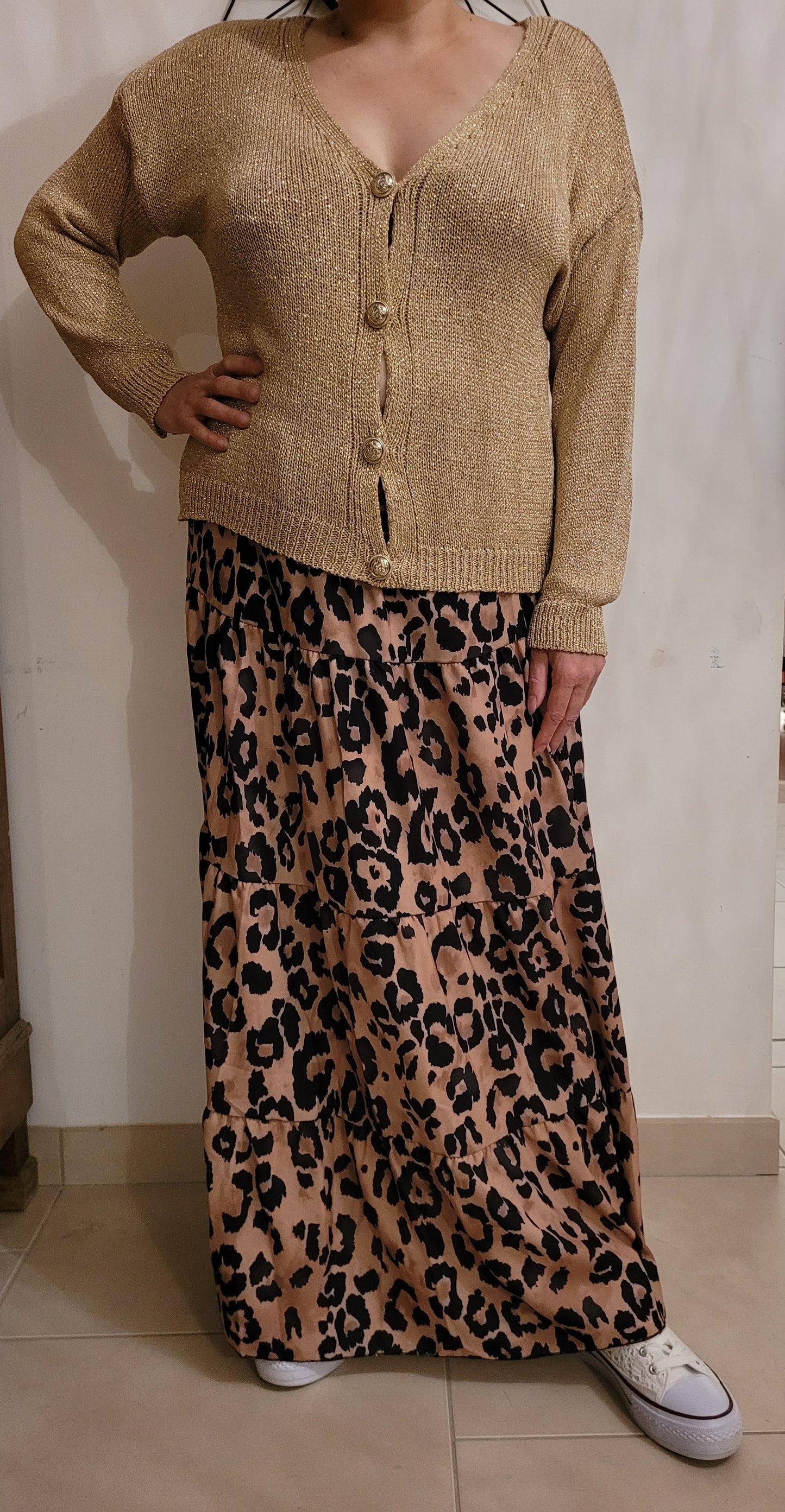 Jupe longue imprimée léopard 🐆