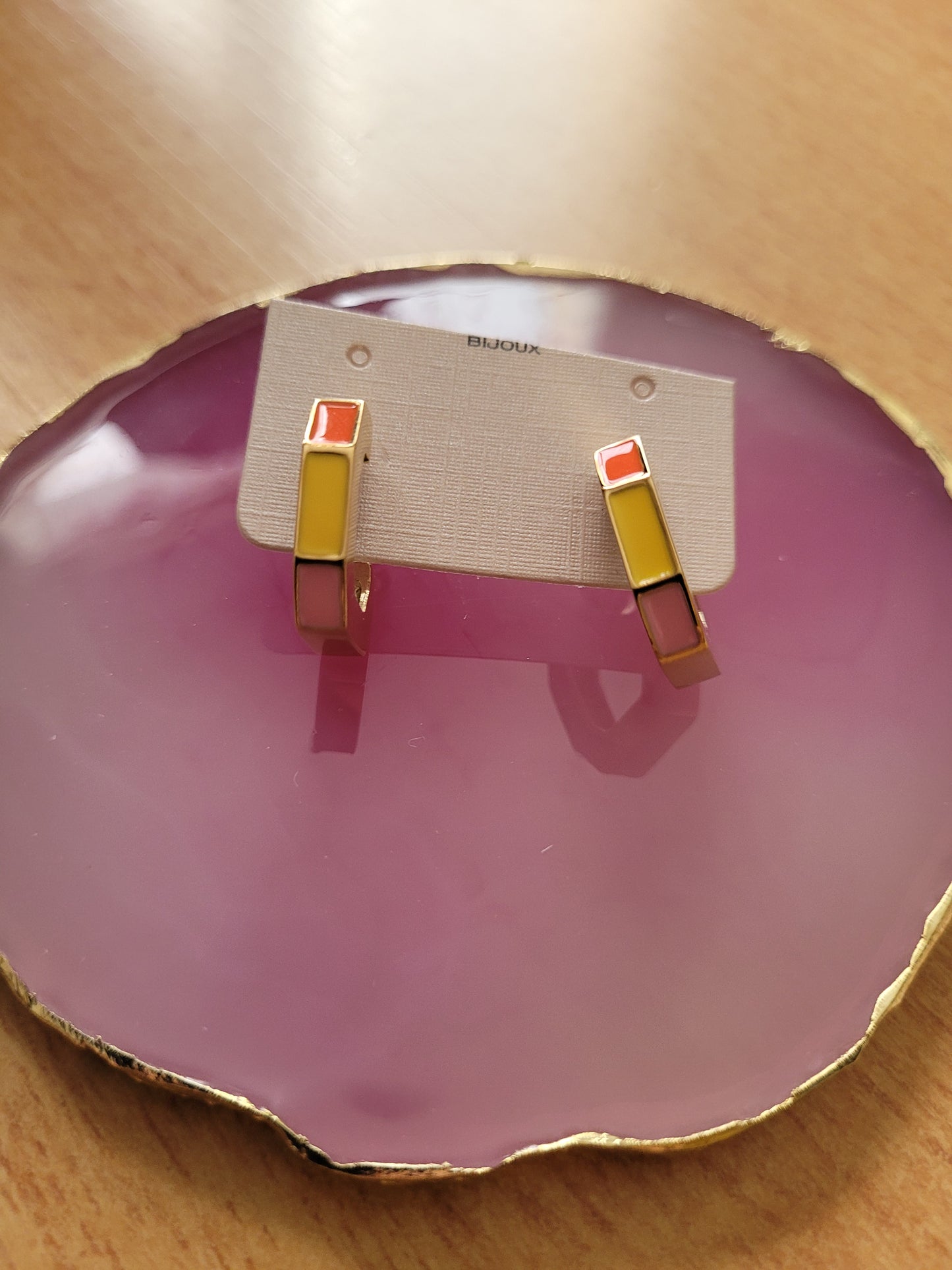 Boucles d'oreilles multicolores