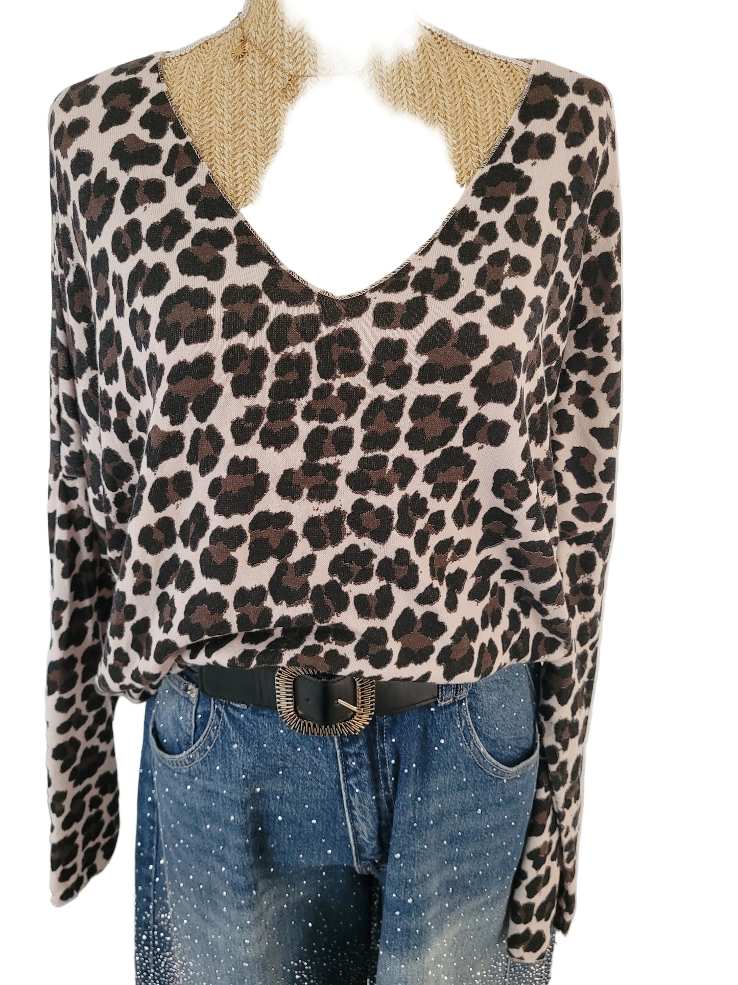 Pull fin lĂ©opard đ Justine