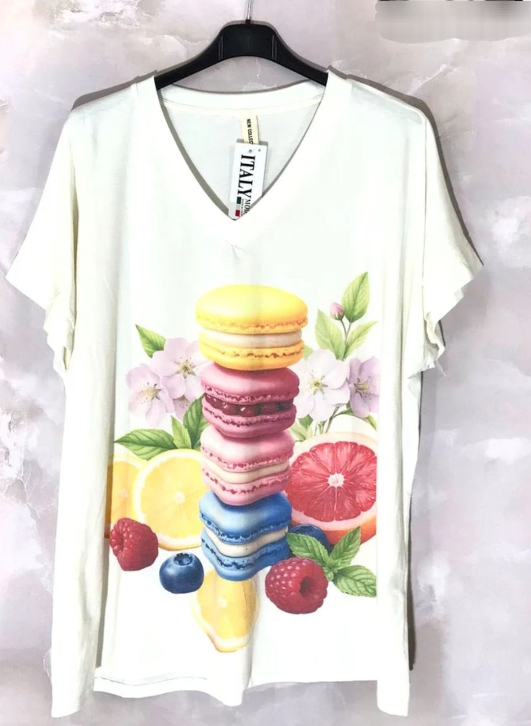 Tee-shirt macarons fruités ( en pré commande)
