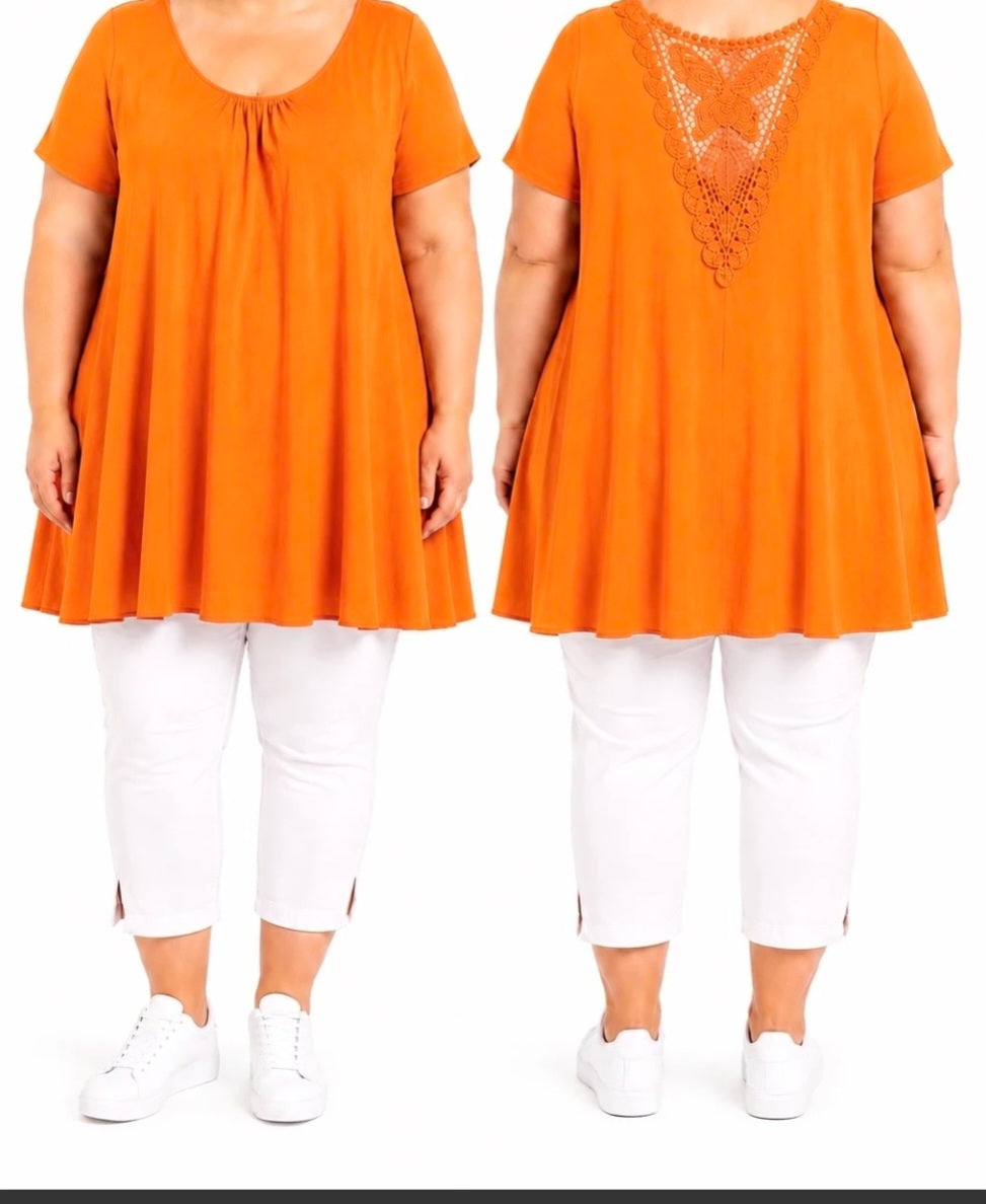 Blouse manches courtes dos papillon (en pré commande)