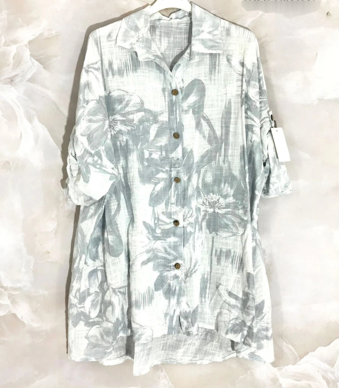 Chemise coton imprimé fleurs Solange ( en pré commande)