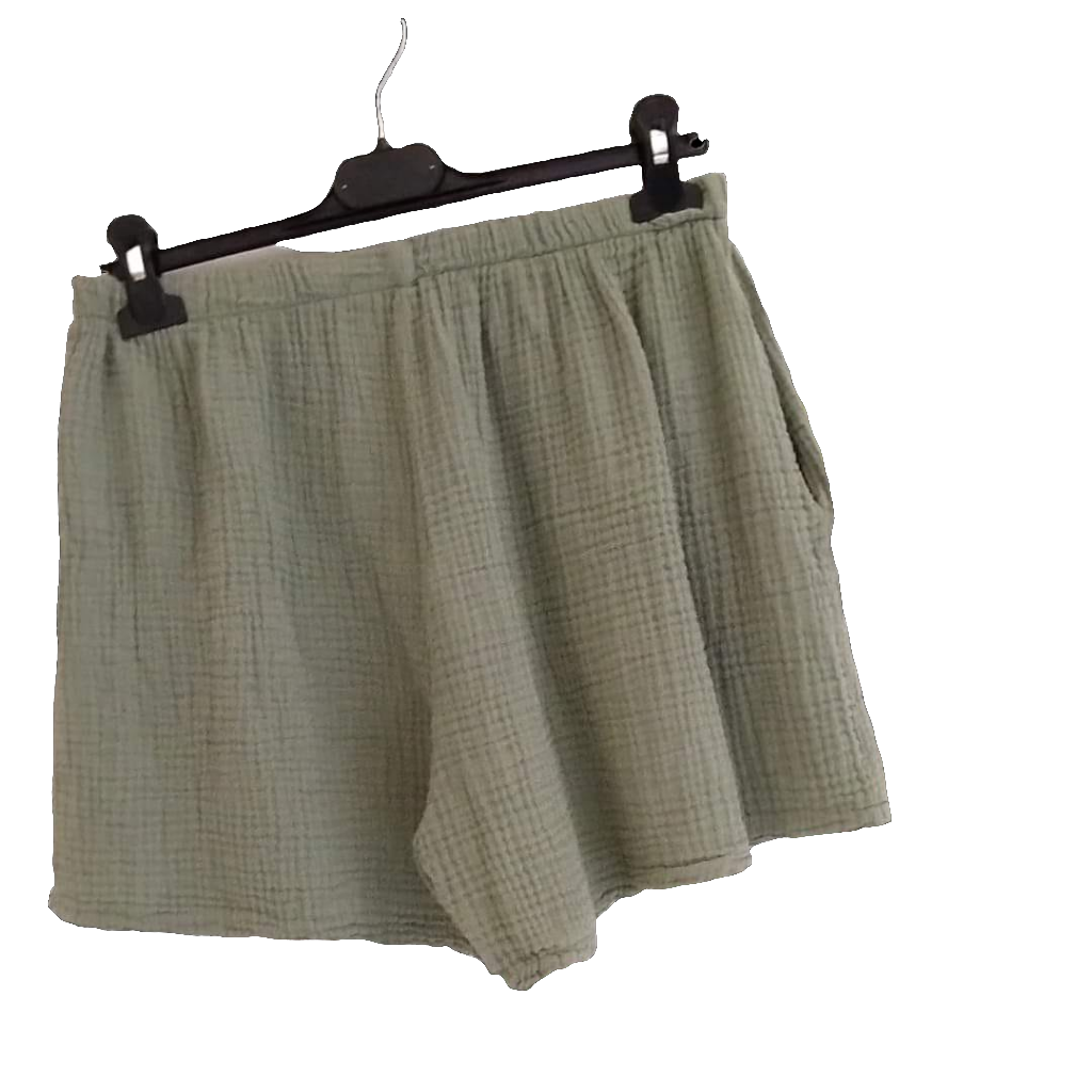 short en gaz de coton