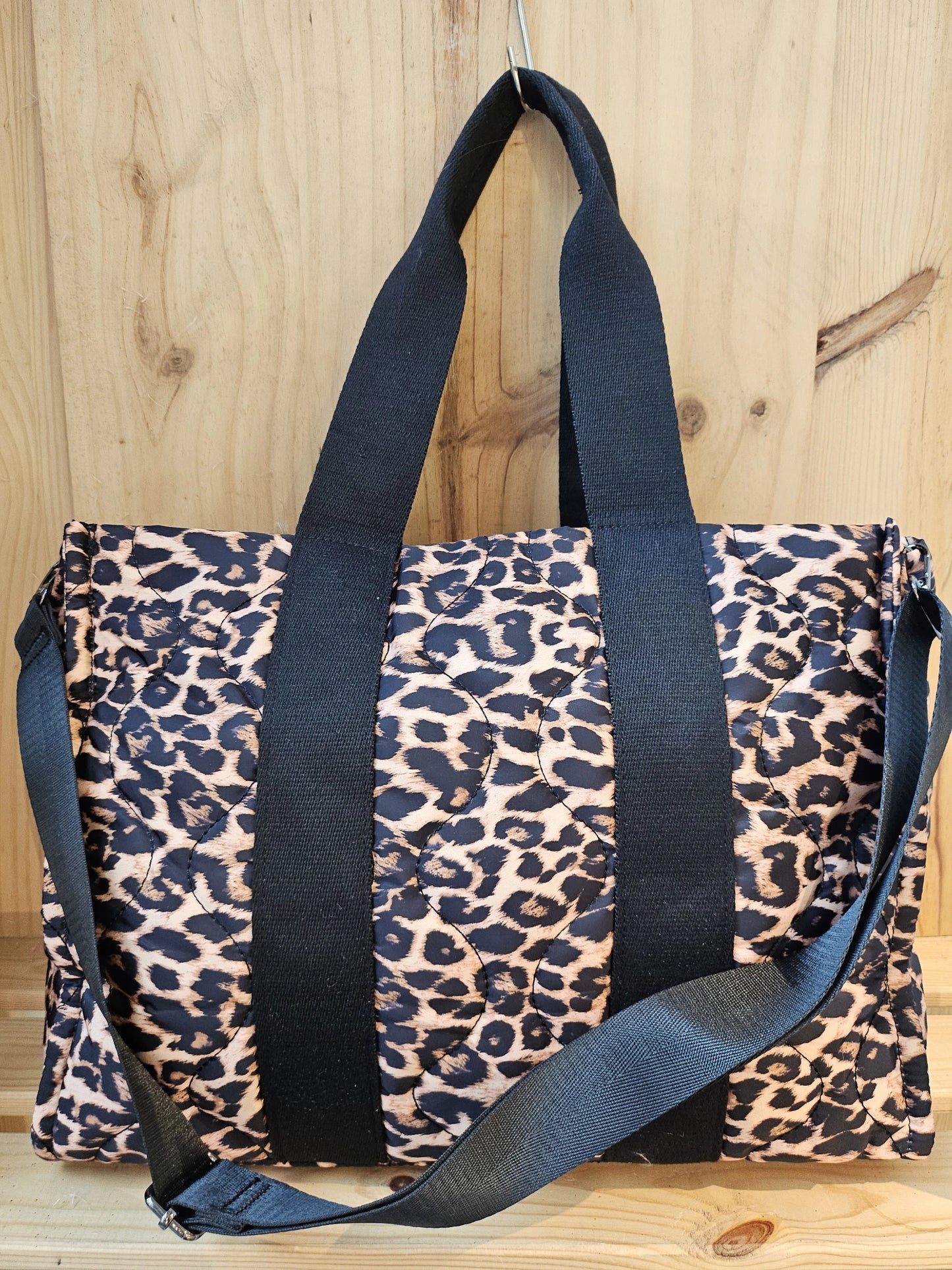 sac matelassé léopard