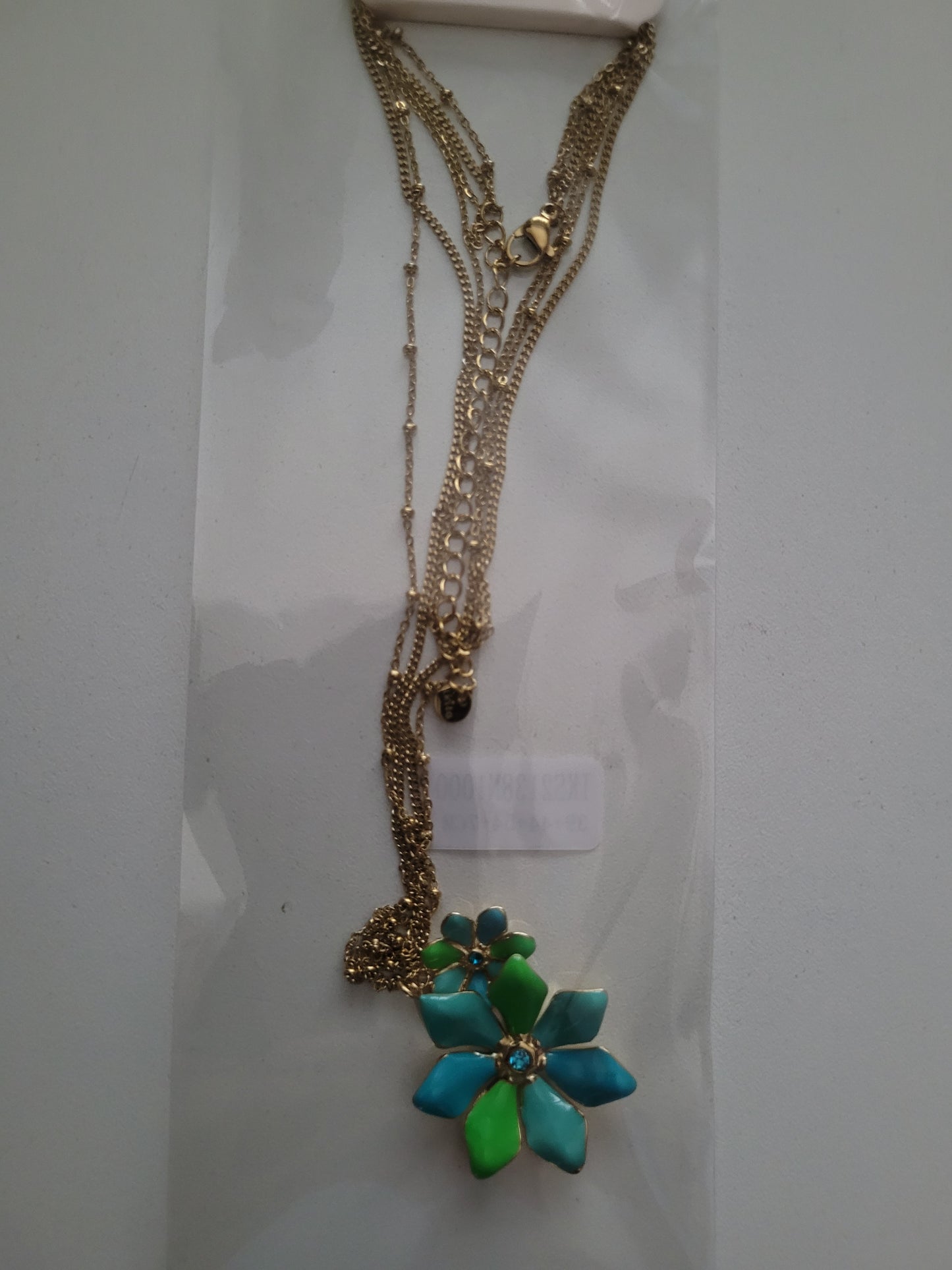 collier double rang fleurs