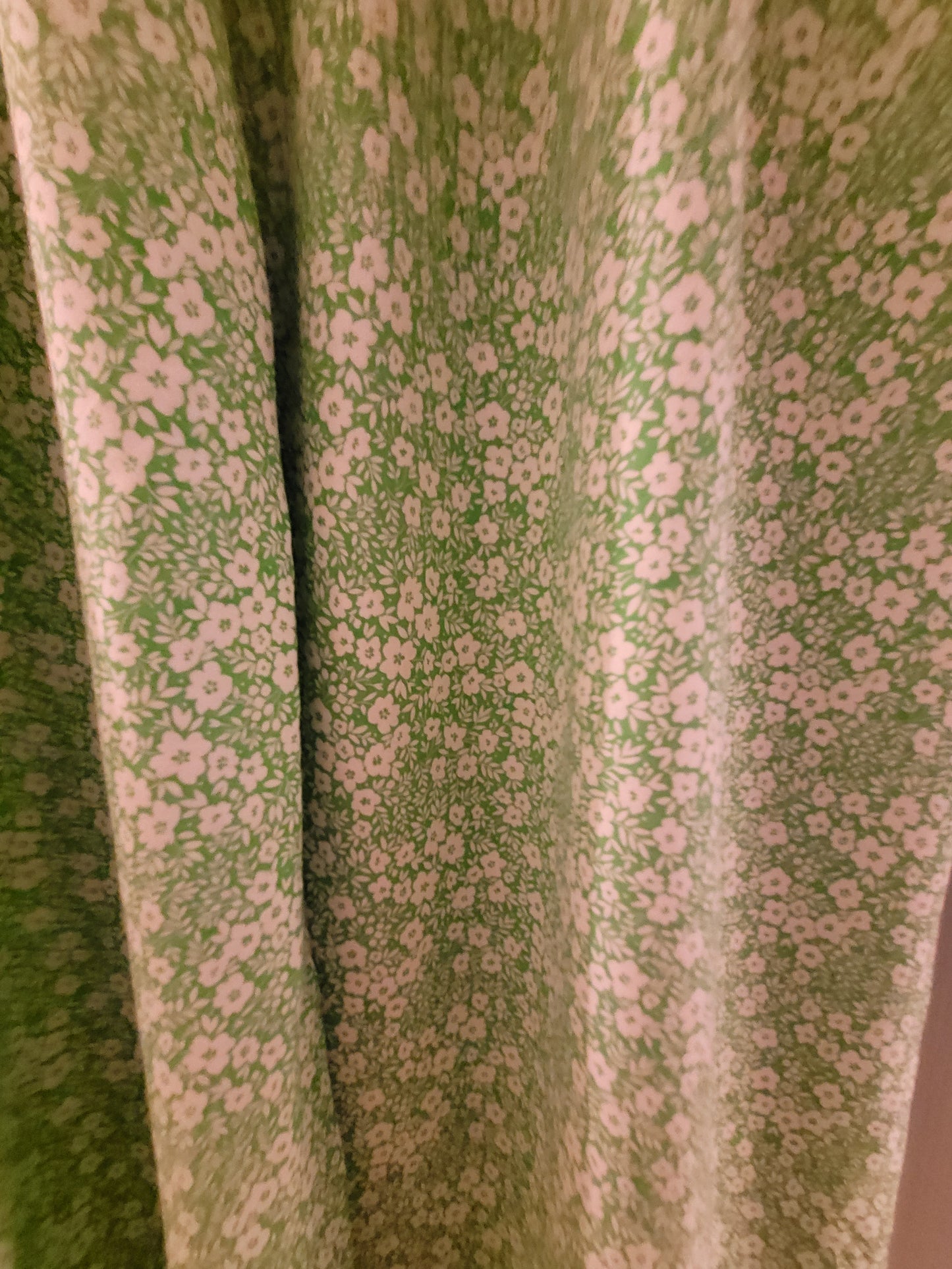 Pantalon fluide vert fleurs Juline