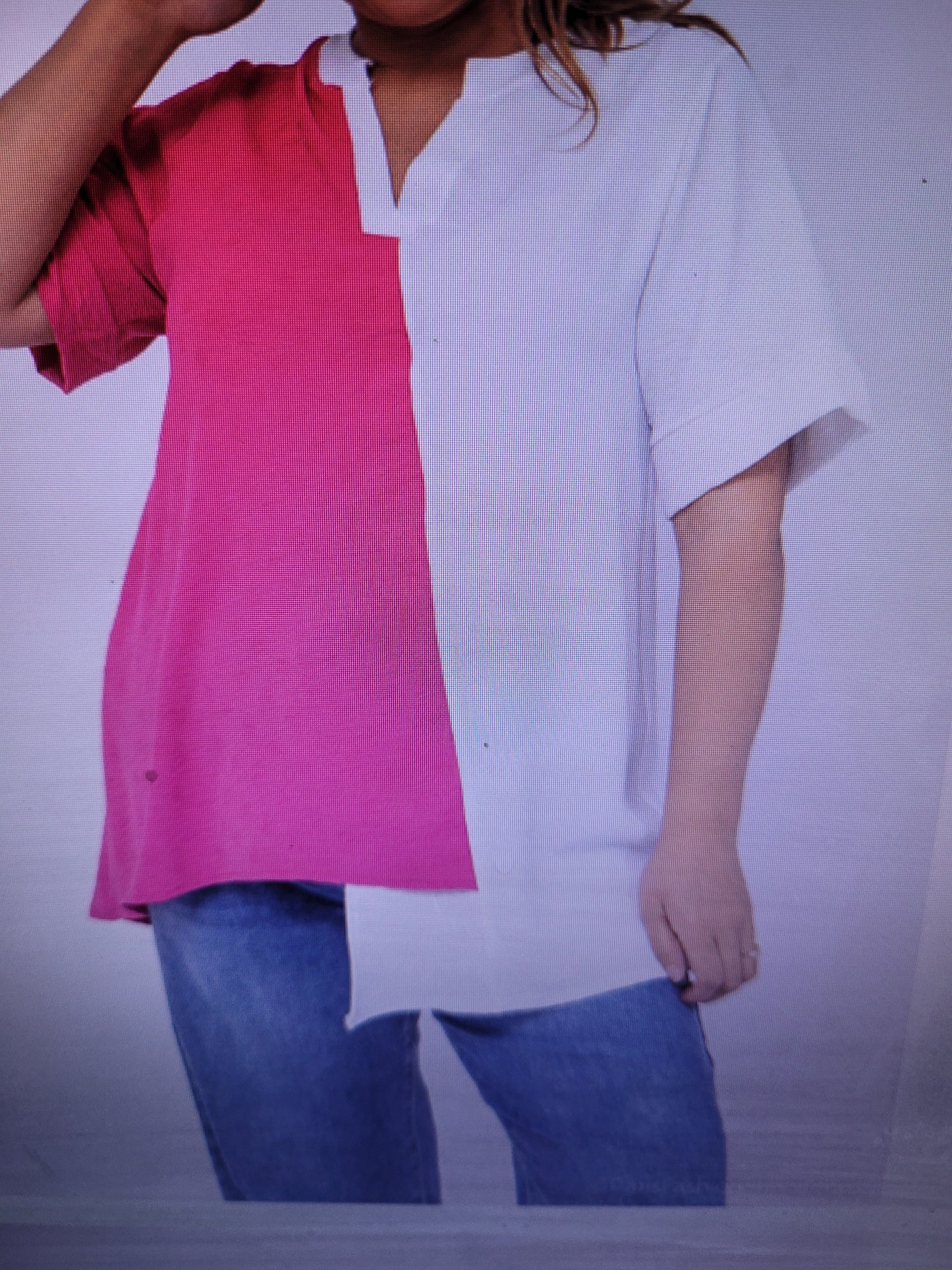 chemise bicolore TU  54 au 60