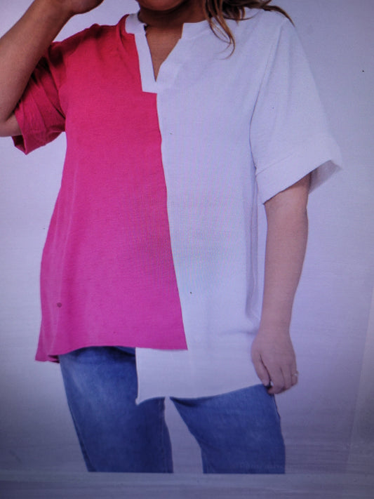 chemise bicolore TU  54 au 60