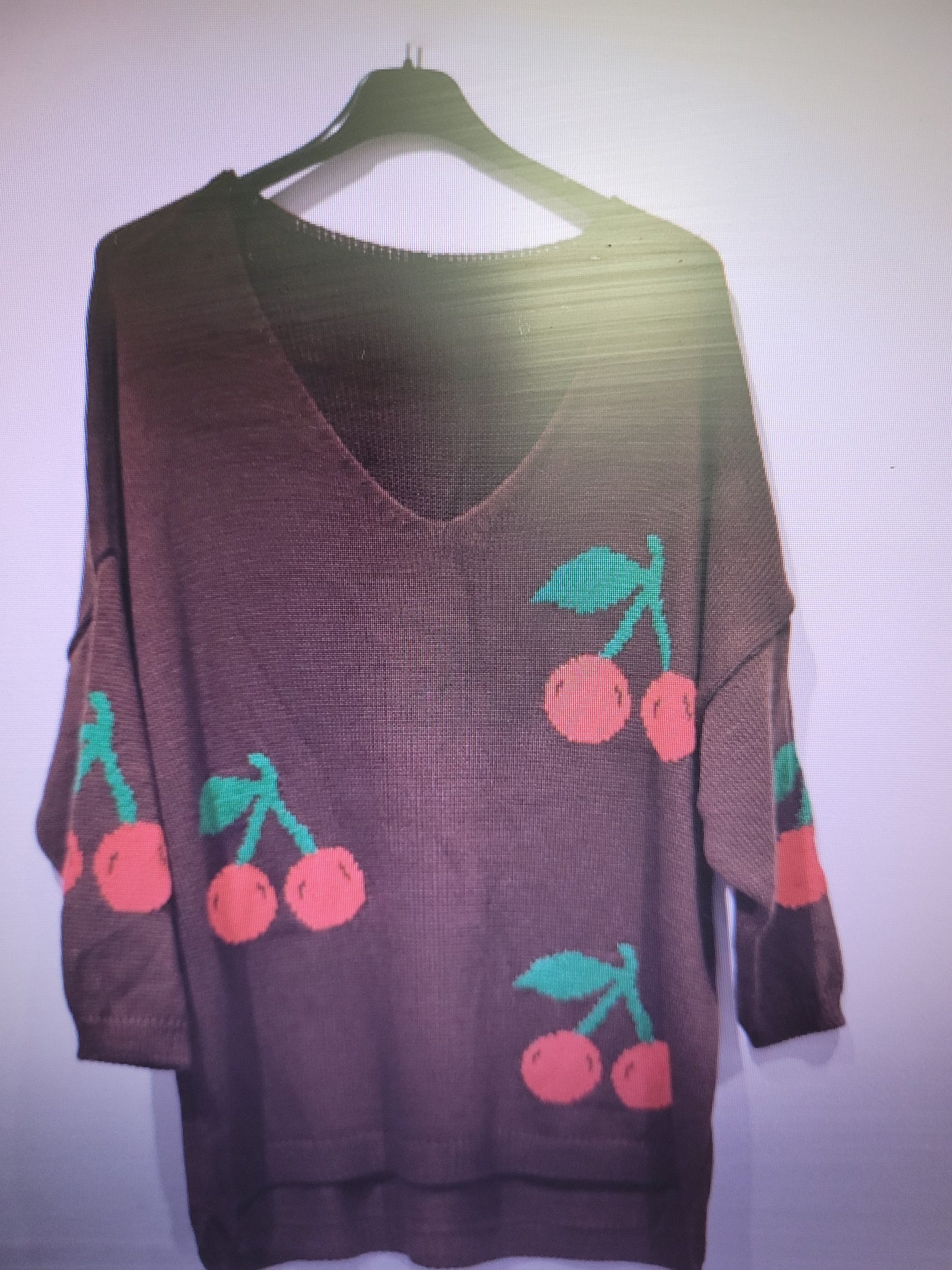 Pull cerise Roma grande taille (en pré commande)