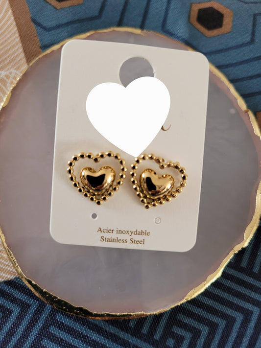 Boucles d'oreilles cœurs Pauline