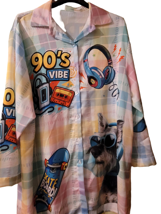 Chemise colorée Années 90