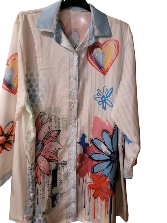 Chemise colorée FLOWERS