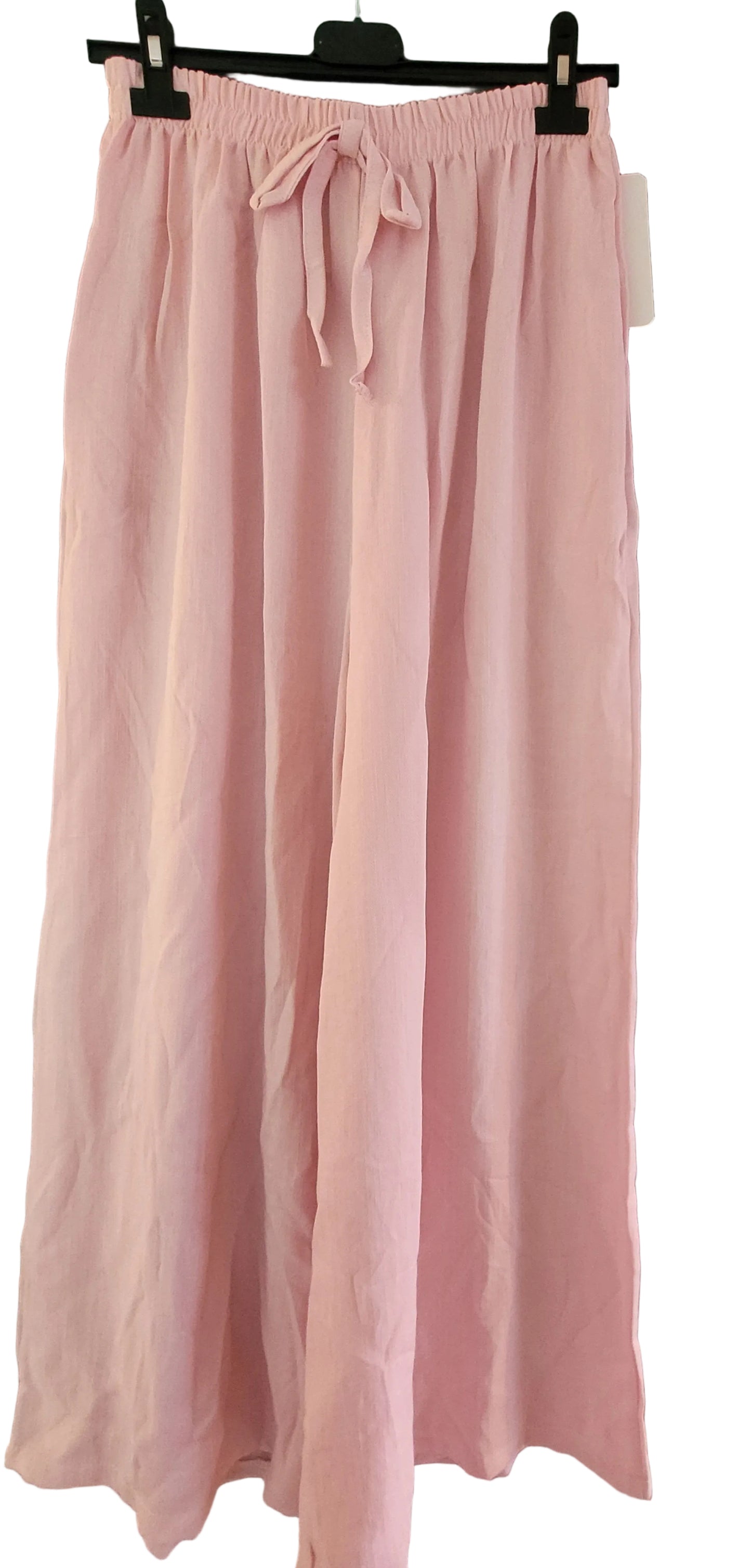 Pantalon taille élastique coupe large style casual chic