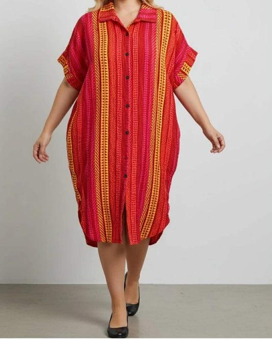 Robe longue corail
