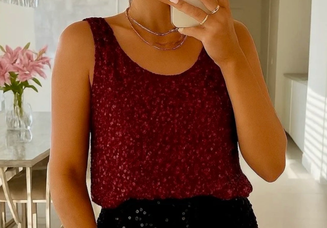 Tops à sequins Gabrielle