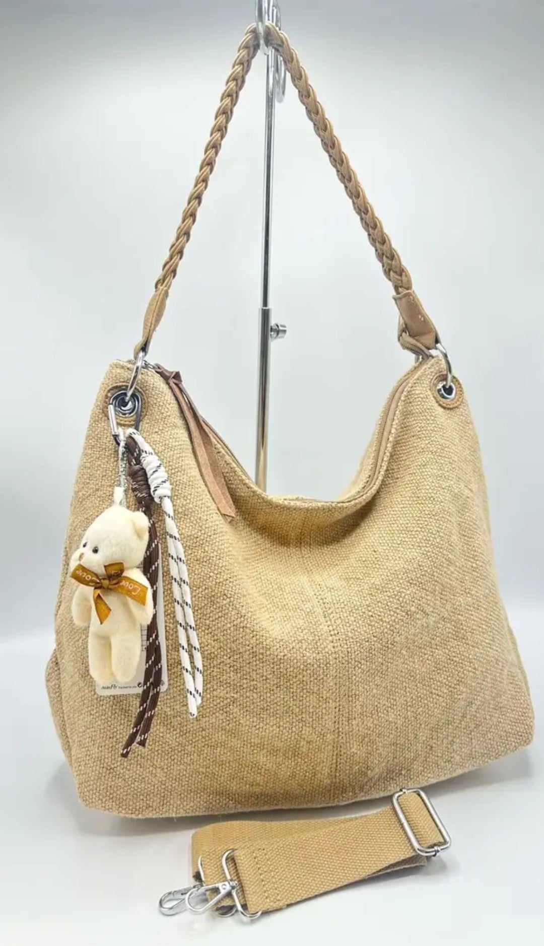 Sacs en lin avec mini ourson Inaya