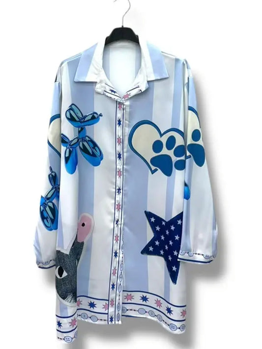 Chemise colorée blue dog ( en pré commande)