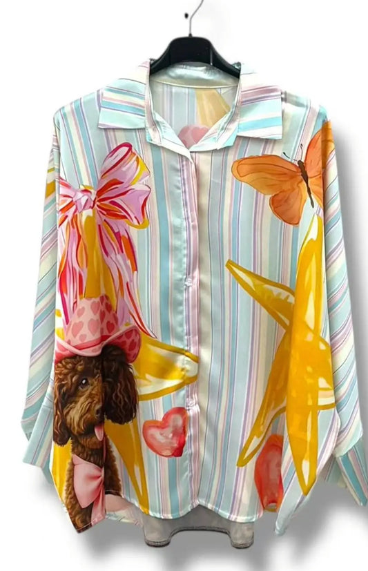 Chemise colorée dog star