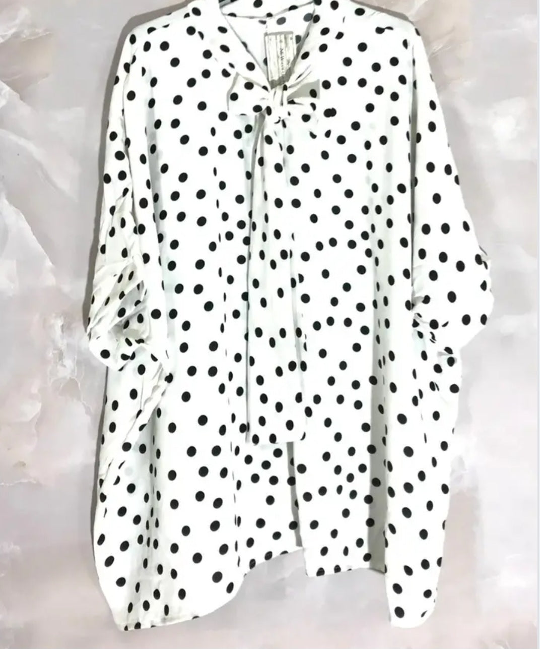 Tunique à pois avec cravate Héloïse