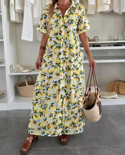 Robe chemise citrons 🍋