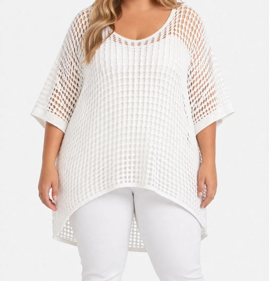 Pull maille ajourée