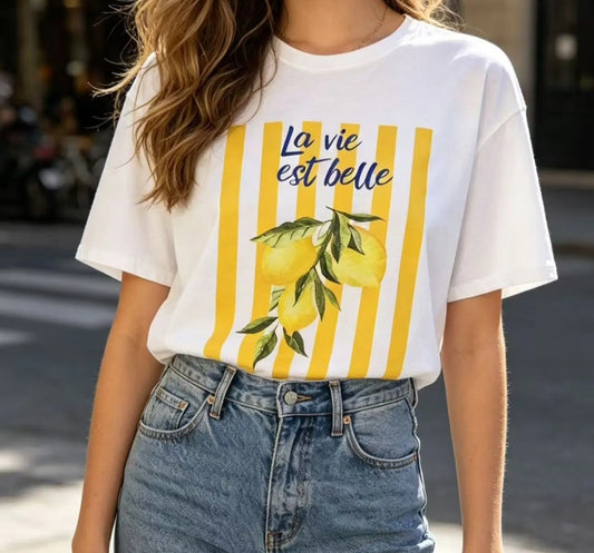 Tee-shirt citrons 🍋  la vie est belle