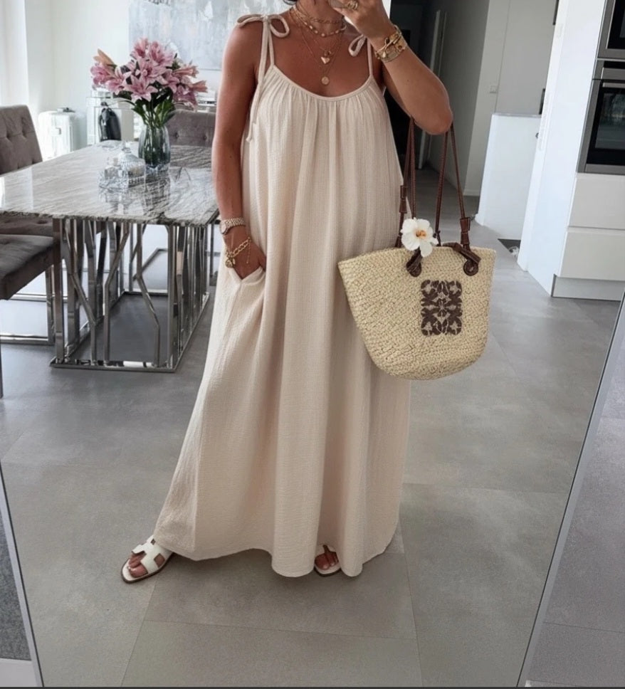 Robe gaze de coton a bretelles Capucine ( en pré commande)
