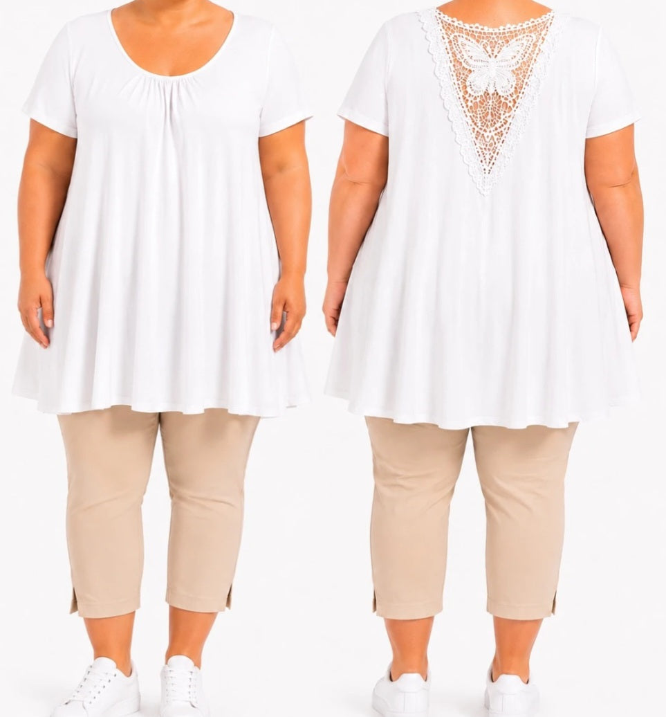 Blouse manches courtes dos papillon (en pré commande)