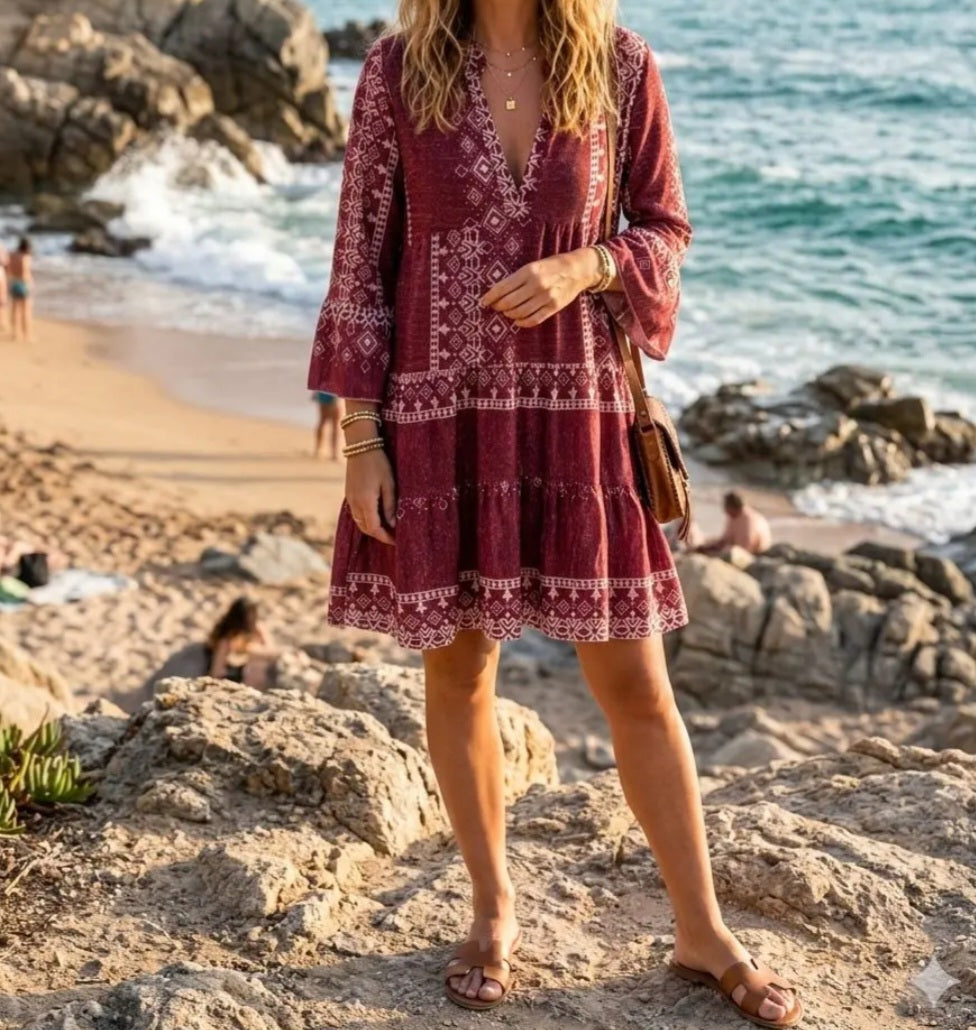 Robe Courte Boho-Chic Malory