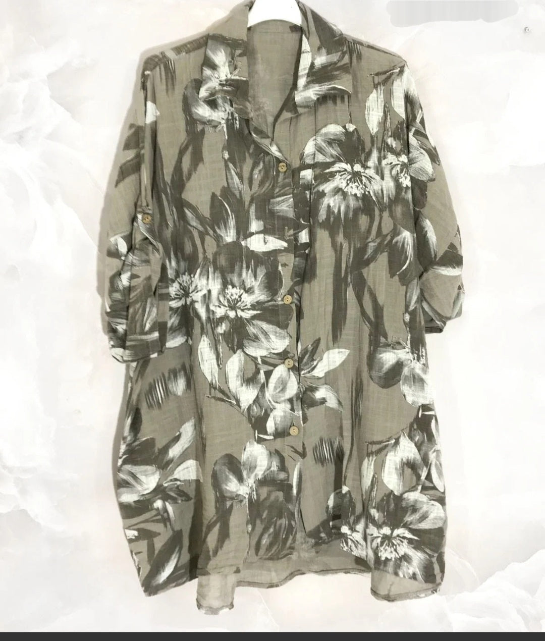 Chemise coton imprimé fleurs Solange ( en pré commande)