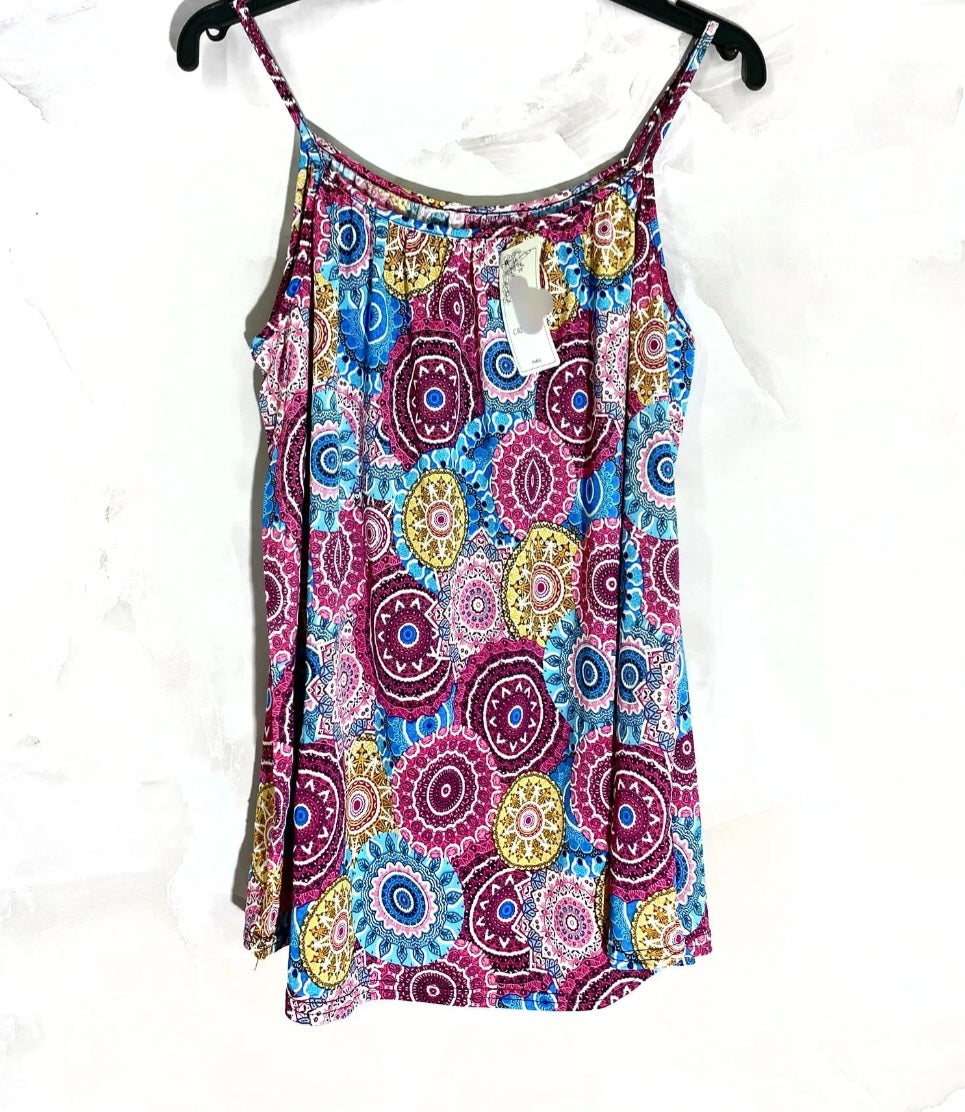 Débardeur imprimé tissu maillot de bain  (en pré commande)