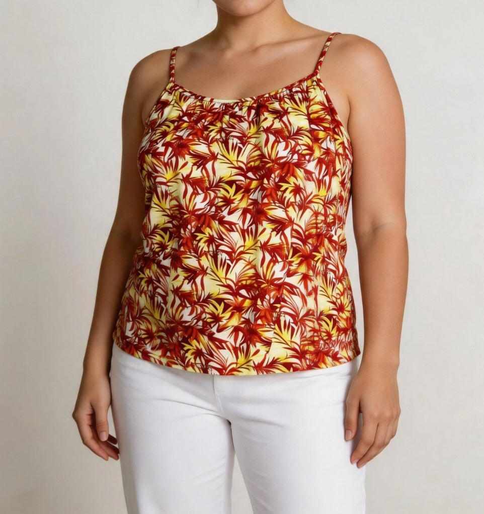 Débardeur imprimé tissu maillot de bain  (en pré commande)