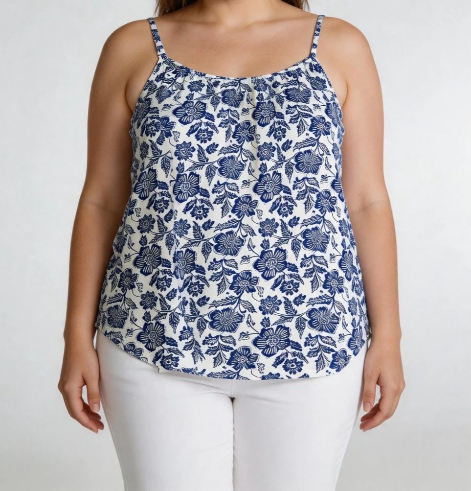Débardeur imprimé tissu maillot de bain  (en pré commande)