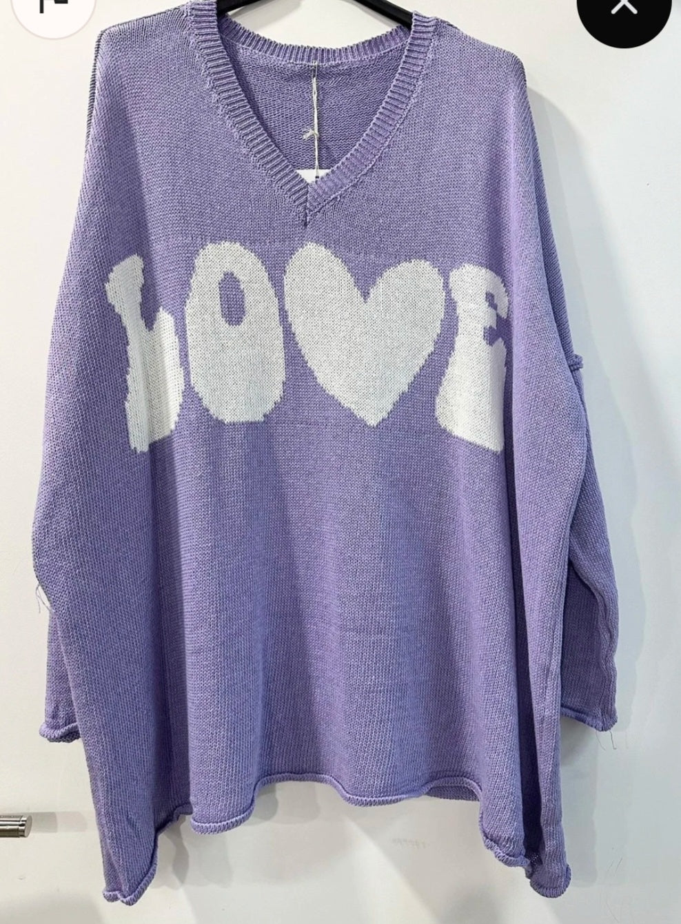 Pull en coton oversize LOVE (en pré commande)