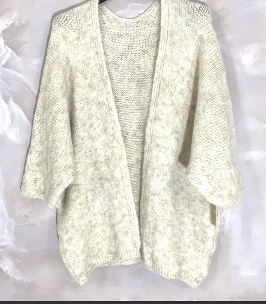 Gilet ouvert duveteux