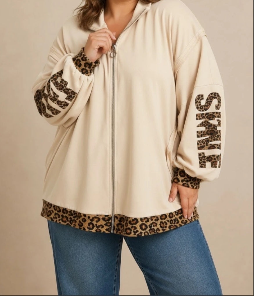 VESTE MANCHE EN LEO ( en pré commande)