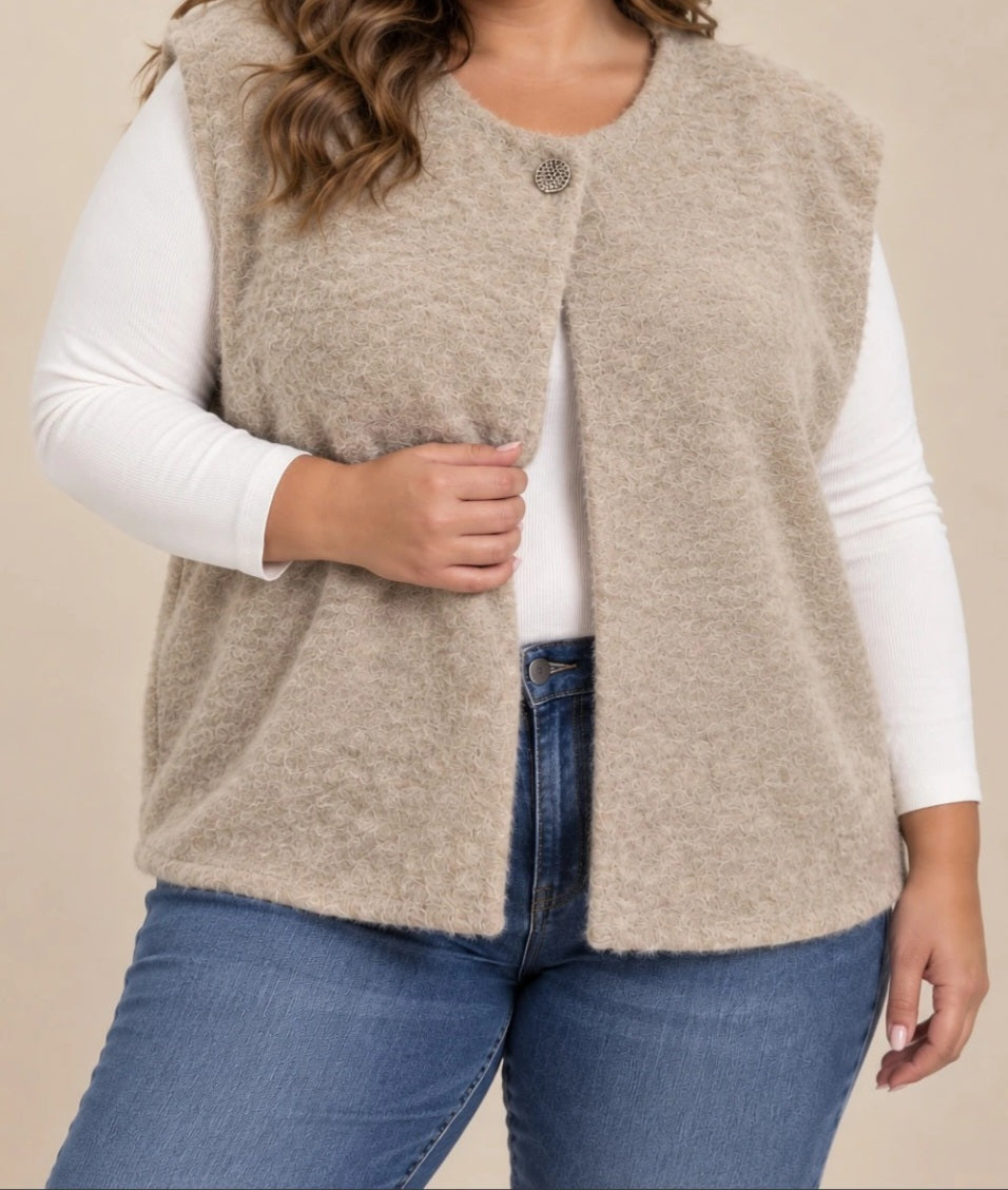 GILET SANS MANCHE AVEC BOUTON Ornella