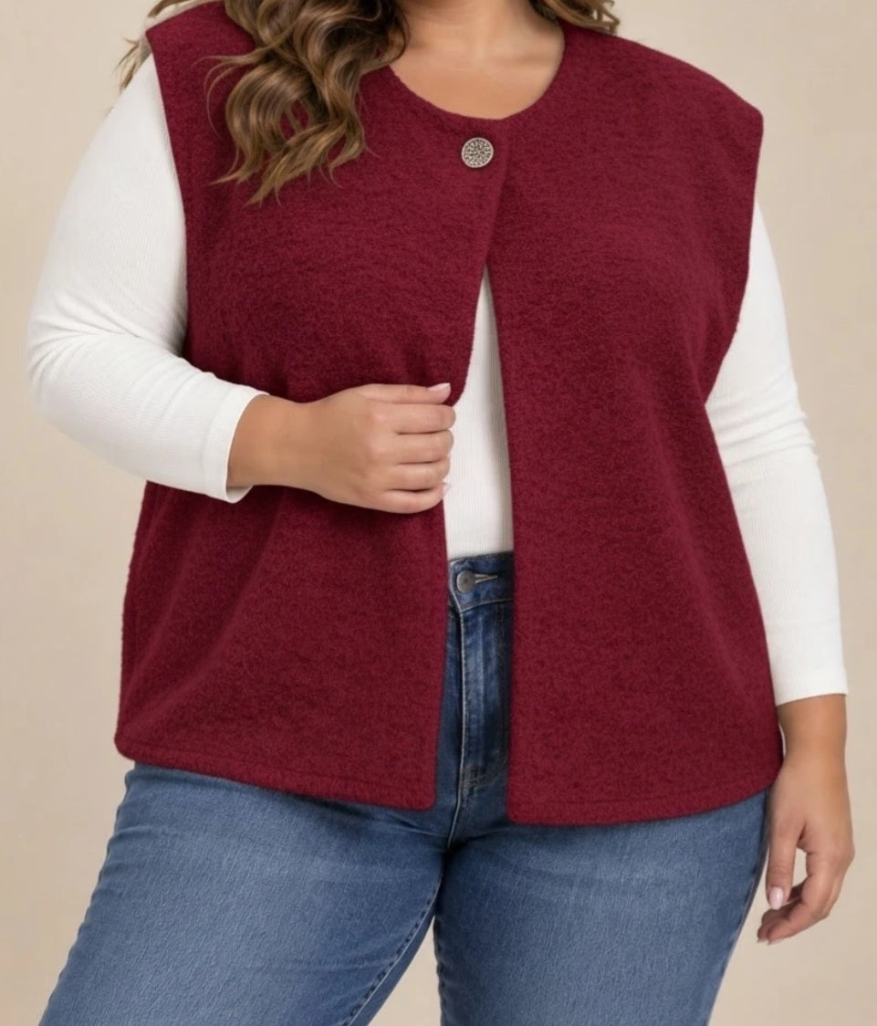 GILET SANS MANCHE AVEC BOUTON Ornella