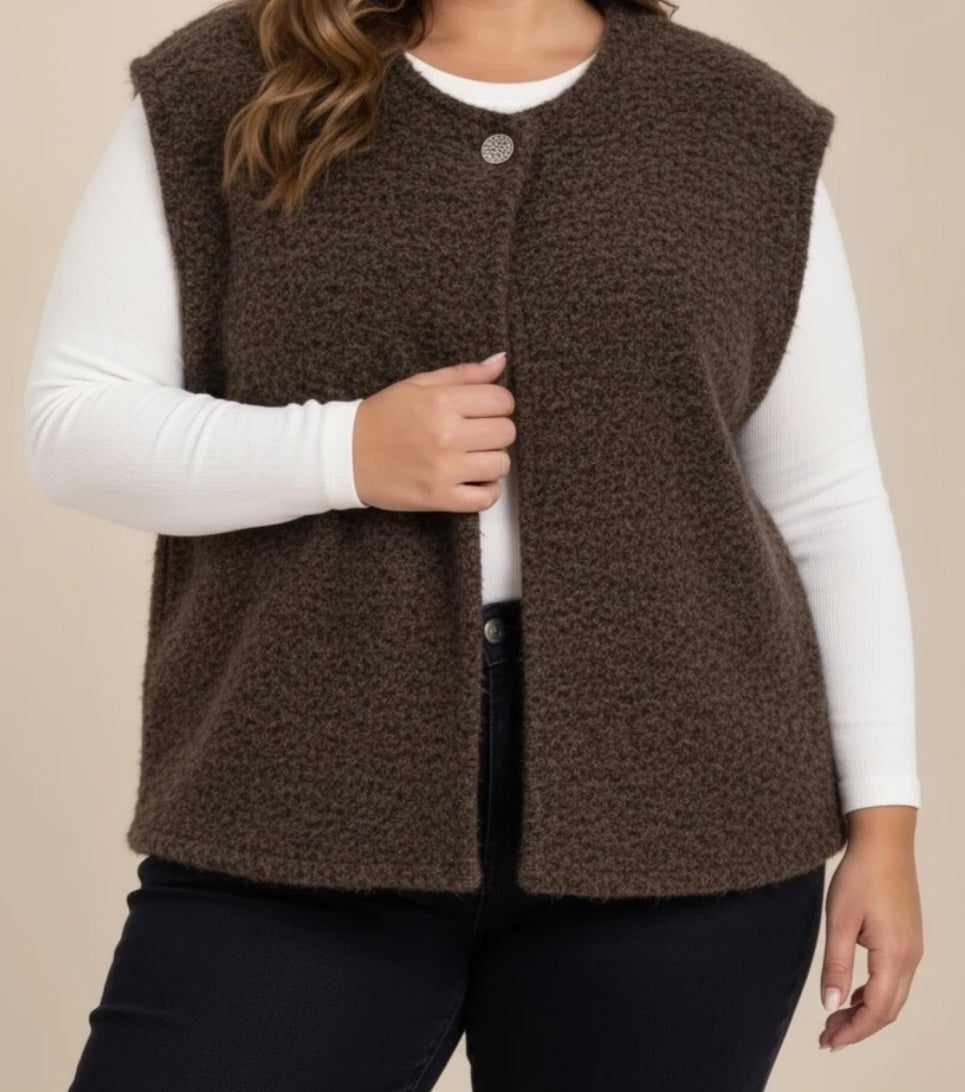 GILET SANS MANCHE AVEC BOUTON Ornella