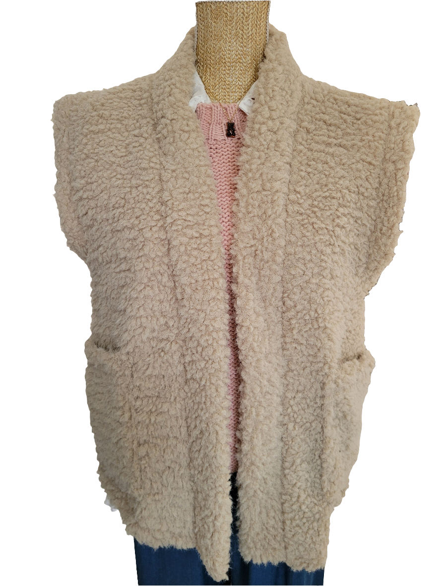 Gilet sans manches bouclettes Amour