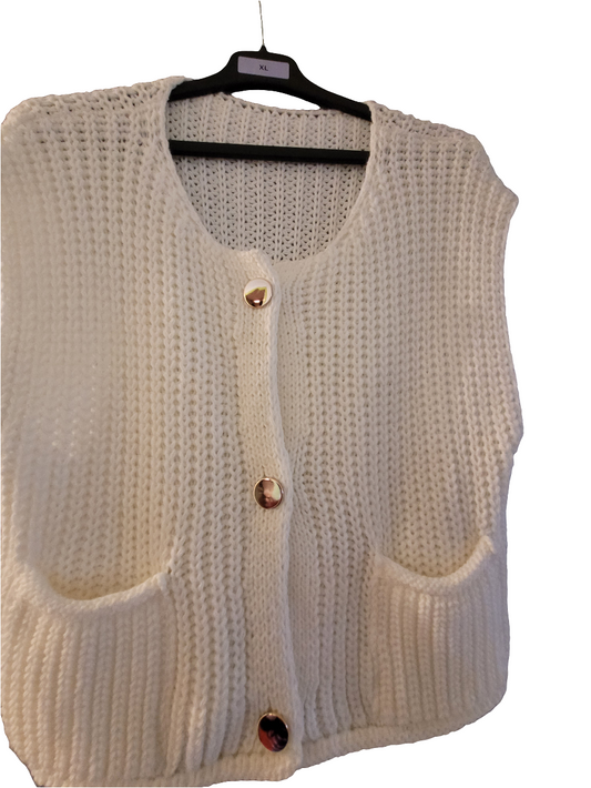 Gilet sans manches blanc