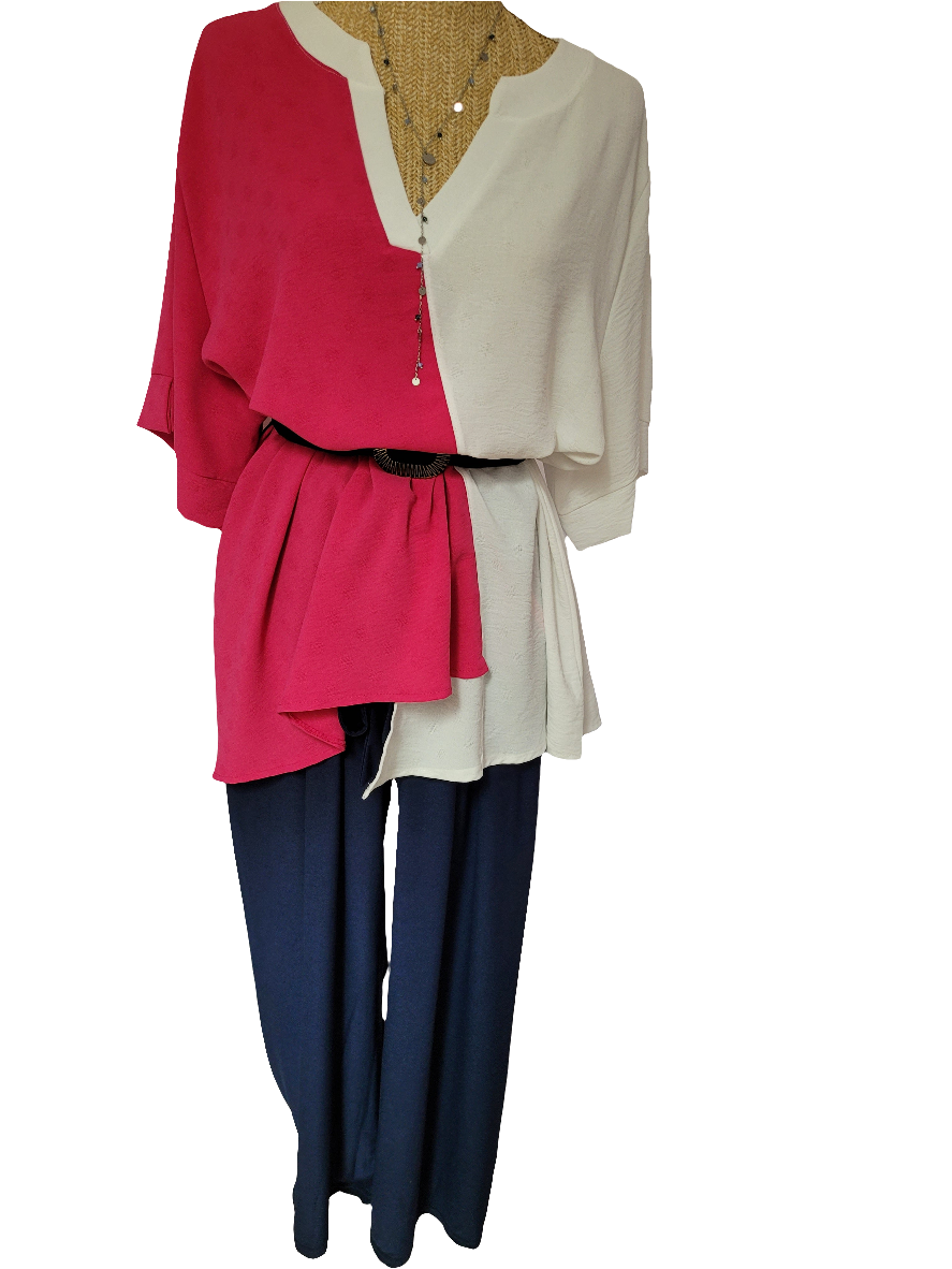 chemise bicolore TU  54 au 60