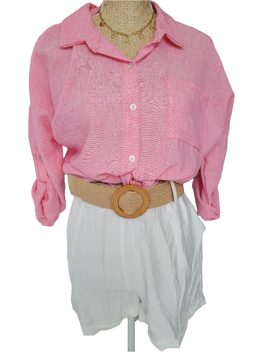 Short bohème avec ceinture Laurence
