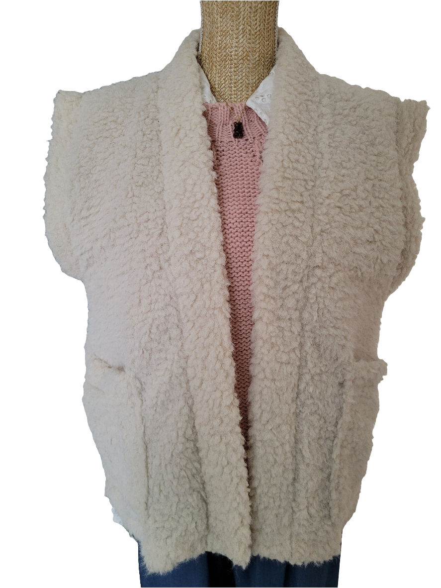 Gilet sans manches bouclettes Amour