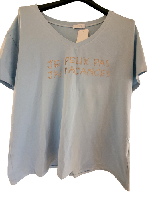 Tee-shirt je peux Pas j ai vacances