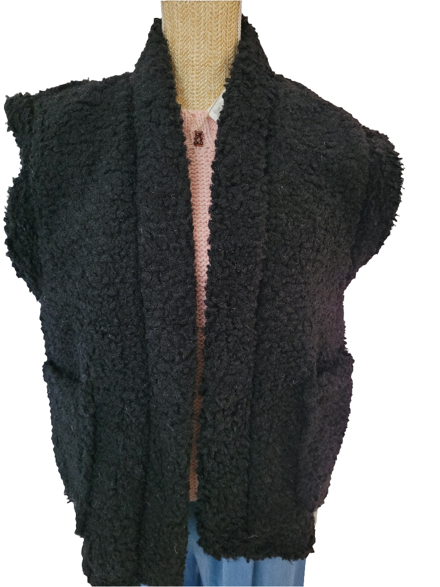 Gilet sans manches bouclettes Amour