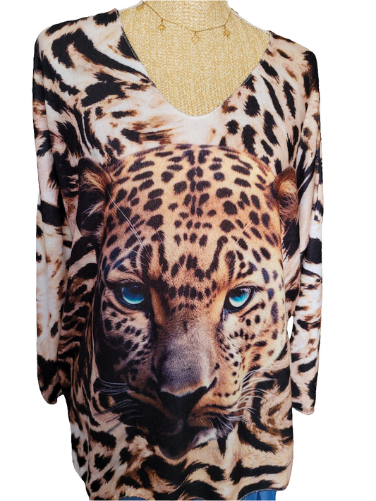 Pull tête de léopard 🐆