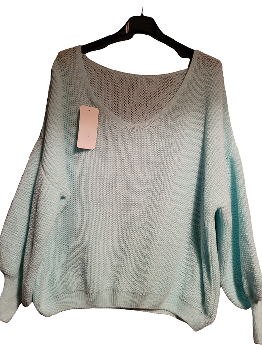 Pull turquoise océan