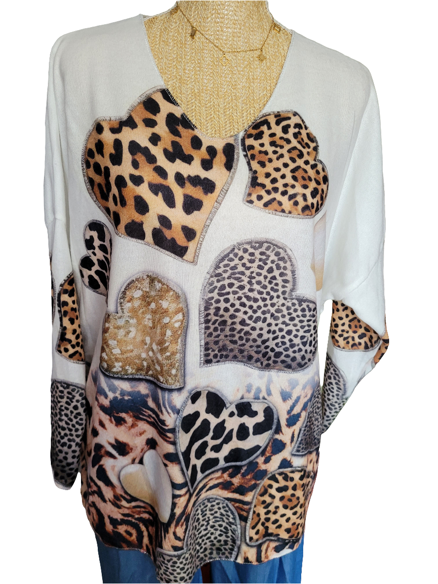 Pull cœurs léopard 🐆